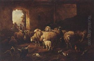 Sheep In A Barn Sheep In A Barn