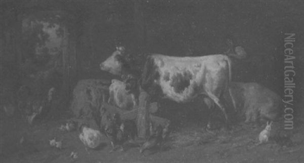Stallinterieur Mit Tiermenagerie - view 1