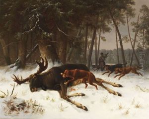 Der Erlegte Elch by Wilhelm Reinhardt