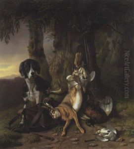 Jagdhund Am Waldrand Jagdhund Am Waldrand