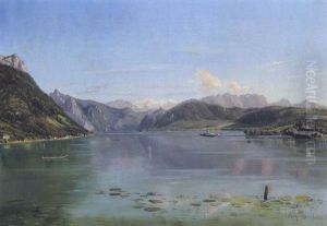 Blick Auf Den Traunsee Mit Schlos Orth by Friedrich Reinhold the Younger
