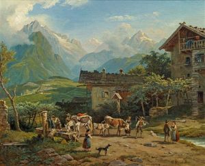 Dorf Tirol Bei Meran by Franz Reinhold