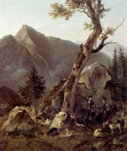 Jager, Von Hunden Begleitet, Im Hochgebirge Jager, Von Hunden Begleitet, Im Hochgebirge