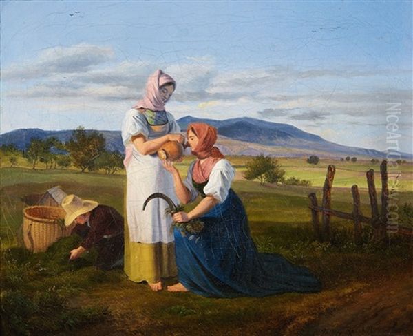 Rest From Work In The Fields - view 1