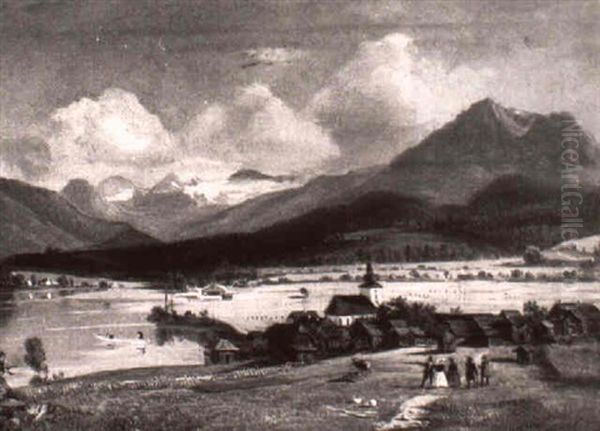 Altaussee Mit Dem Dachsteinmassiv Im Hintergrund - view 1