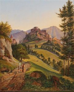 The Ruins Of The Veste Clam Near Schottwien by Gustav Reinhold