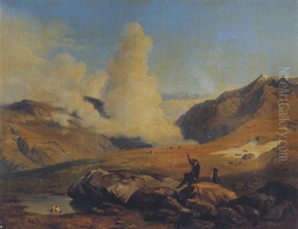 Wanderer Auf Italienischem Hochplateau - view 1