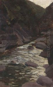 Gebirgsbach In Sudtirol by Otto Reiniger