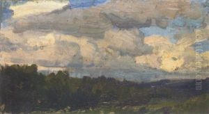 Landschaft Mit Wolken by Otto Reiniger
