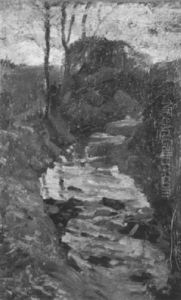 Abenddammerung Am Feuerbach by Otto Reiniger