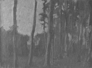 Am Waldrand Spat Abends by Otto Reiniger