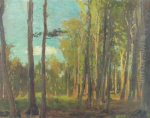 Waldeinblick Auf Eine Sonnenbeschienene Lichtung by Otto Reiniger