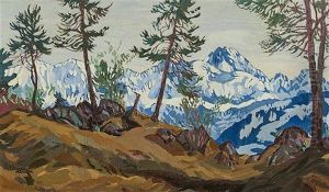 A View Of The Dreitorspitze by Carl Reiser