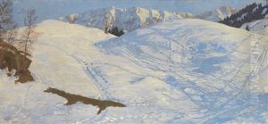 Am Kochelberg Im Winter by Carl Reiser
