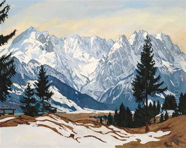 Wettersteingebirge Im Winter - view 1