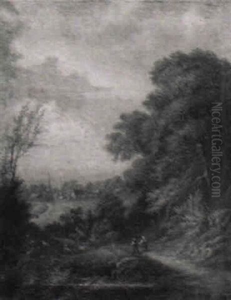 Sommerlandschaft Mit Bauern Auf Dem Weg - view 1