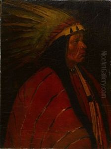 Portrait Of An Indian Cheif by Winold Reiss