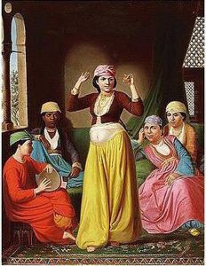 A Woman Dancing In A Harem by Giuseppe Bonnici