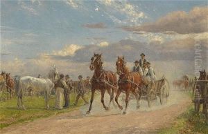Ungarischer Pferdemarkt by Hermann Reisz