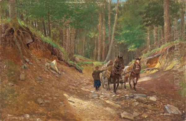 Die Holzfuhre Durch Den Wald - view 1