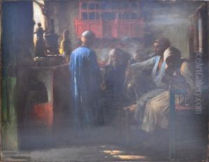 Scene De Cafe, Egypte by Eva Bonnier