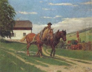 Arbeitspferde by Hermann Reisz