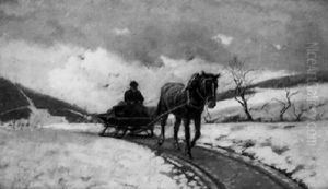 Ausfahrt Im Winter by Hermann Reisz
