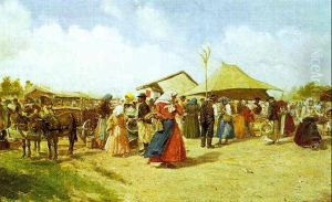 Marktszene by Hermann Reisz
