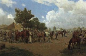 Pferdemarkt by Hermann Reisz