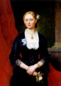 Portrait Einer Jungen Eleganten Frau Mit Blondem Haar by Johann Baptist Reiter