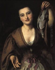 Die Taubenh,ndlerin by Johann Baptist Reiter