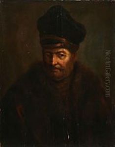 Portrait Of An Elderly Man Wearing A Fur-lined Coat And A Black Kolpak