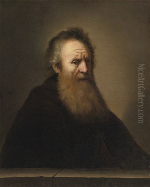Portrait Of A Bearded Man, Bust Length, Before A Stone Ledge - view 1