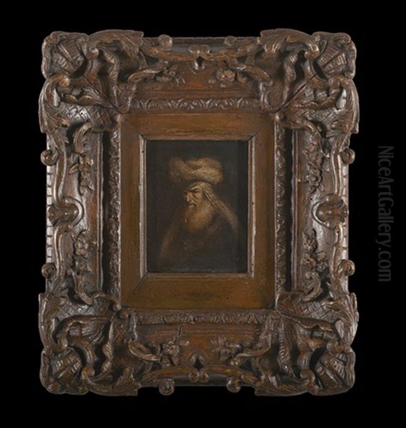 Portrait Of A Bearded Man Wearing A Fur Hat - view 1
