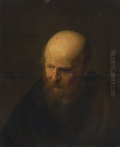 Head Of An Old Man by Harmenszoon van Rijn Rembrandt