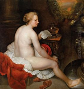 Bathseba Mit Dem Brief Konig Davids by Harmenszoon van Rijn Rembrandt