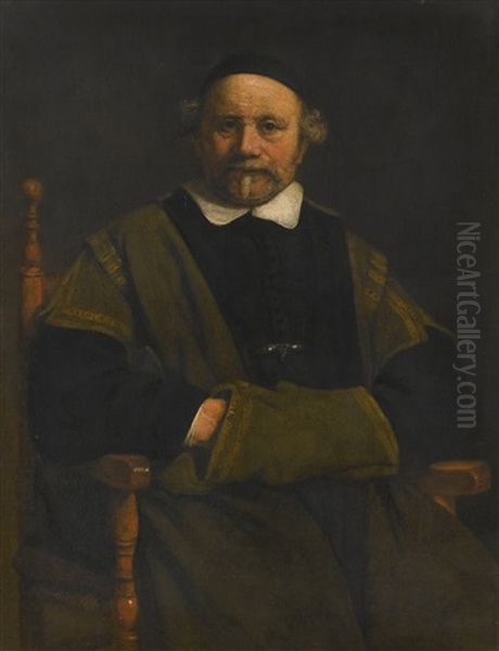 Portrait Of A Man, Seated, Three-quarter Length, Possibly The Schoolmaster And Calligrapher Lieven Willemsz. Van Coppenol - view 1