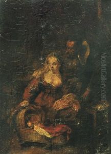 Maria Und Joseph An Der Wiege Des Jesusknaben