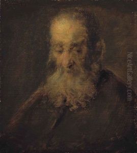 Head Of A Bearded Man by Harmenszoon van Rijn Rembrandt