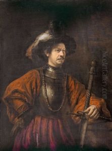 Bildnis Eines Adligen Mit Schwert by Harmenszoon van Rijn Rembrandt