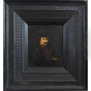 Half Length Portrait Of A Seated Man by Harmenszoon van Rijn Rembrandt