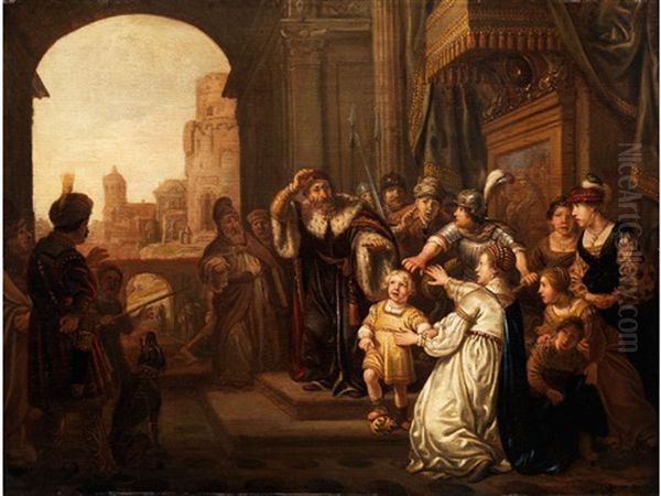 Das Kind Moses Tritt Auf Die Krone Des Pharaos - view 1