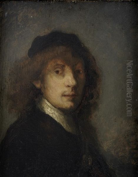 Portrait Of A Man, Bust-length, In A Black Coat And Hat - view 1