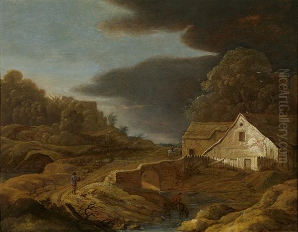 Landschaft Mit Einem Jager Und Einem Reiter - view 1