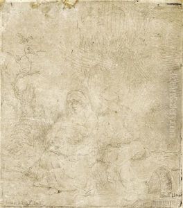 Ruhe Auf Der Flucht by Harmenszoon van Rijn Rembrandt