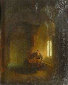 Hl. Anastasius Von Buchern Umgeben
