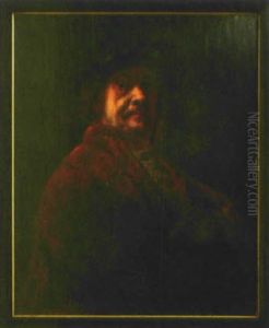 Selbstbildnis In Pelzrock (copy By M. Brehmer) by Harmenszoon van Rijn Rembrandt