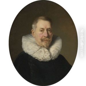 Portrait Of A Grey-haired Man, Half Length, Wearing A White Ruff And A Black Robe