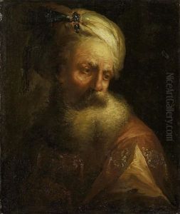 Kopf Eines Bartigen Propheten (study) by Harmenszoon van Rijn Rembrandt