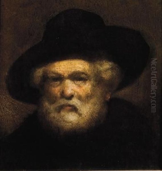 A Man With Black Hat - view 1